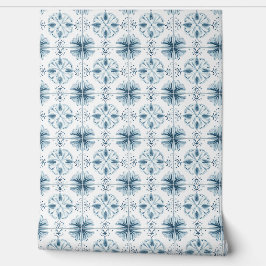 Zachte Blauwgroen Bloesem Medley Petite - Blauwgro Behang