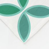 Zachte blauwgroen cirkels en groene cirkels voor z fleece deken (Hoek)