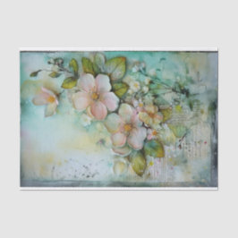 Zachte Blauwgroen gemengde media Tissuepapier