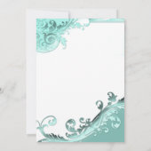 Zachte Blauwgroen Jubilea voor bruiloft Kaart (Achterkant)