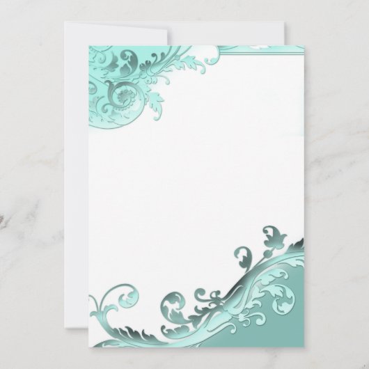 Zachte Blauwgroen Jubilea voor bruiloft Kaart (Achterkant)