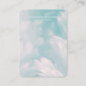 Zachte Blauwgroen Petal Jewelry Display Kaart Visitekaartje (Voorkant)