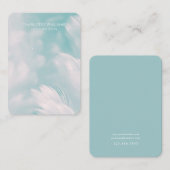 Zachte Blauwgroen Petal Jewelry Display Kaart Visitekaartje (Voorkant / Achterkant)