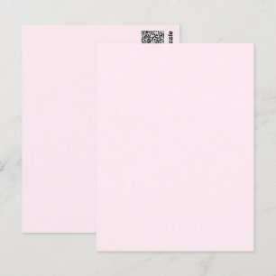 Zachte Bleke Roze Witte Pastel Effen Kleur Briefkaart