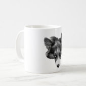 zachte blik corgi kalm koffiemok (Voorkant links)