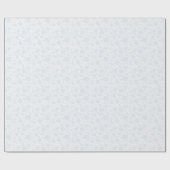 Zachte bloei (blauw) | Wit) Cadeaupapier (Vlak)