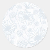 Zachte bloei (blauw) | Wit) Ronde Sticker (Voorkant)