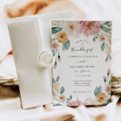 Zachte Bloei Bloemige Uitnodiging Trouw Aankondigi