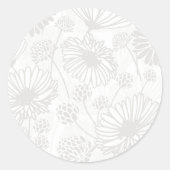 Zachte bloei (grijs) | Wit) Ronde Sticker (Voorkant)