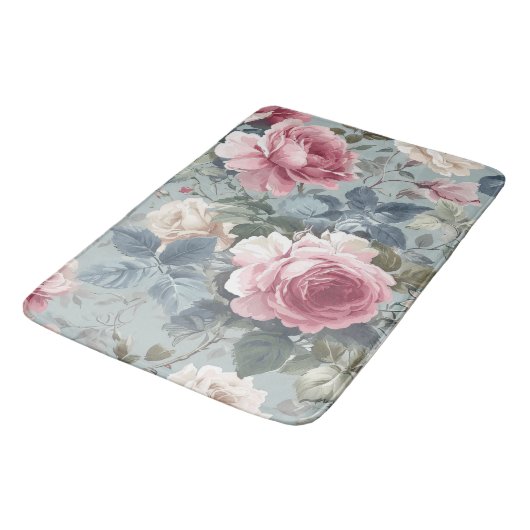 Zachte bloei Open Rozen Waterverf Badmat (Gekanteld)