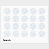 Zachte bloei (wit | Blauw) Ronde Sticker (Vel)