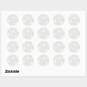 Zachte bloei (wit | Gray) Ronde Sticker (Vel)