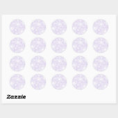 Zachte bloei (wit | Lavendel) Ronde Sticker (Vel)