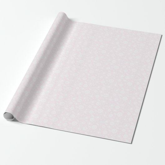 Zachte bloei (wit | Roze) Cadeaupapier (Uitgerold)