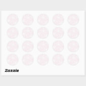 Zachte bloei (wit | Roze) Ronde Sticker (Vel)