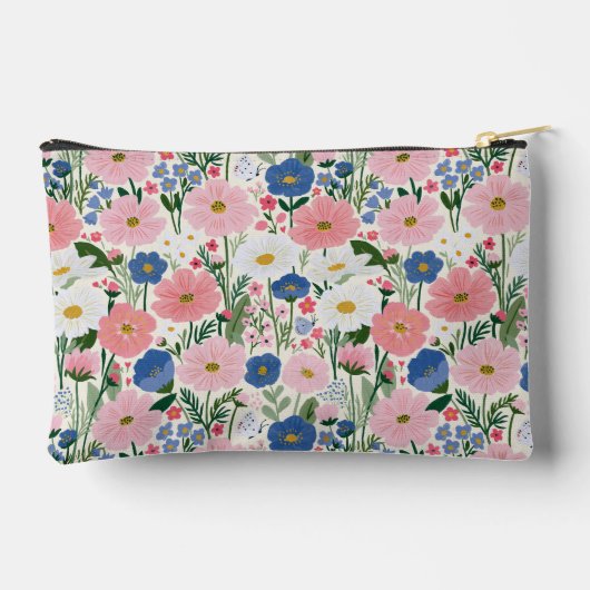 Zachte bloem accessoire tas (Achterkant)