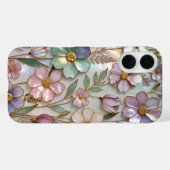Zachte bloem iPhone hoesje pastel bloem ontwerp (Achterkant (horizontaal))
