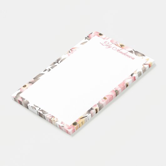 Zachte bloem post-it® notes (Schuin)