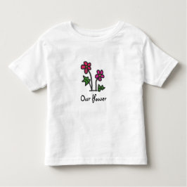 Zachte Bloem Roze met om het even welke Tekst Kinder Shirts