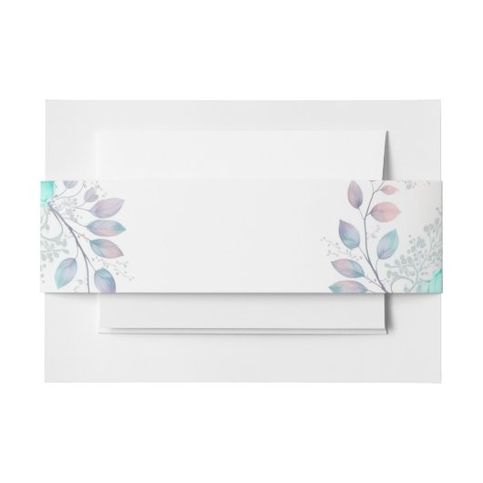 zachte bloem uitnodigingen wikkel (Voorkant Voorbeeld)