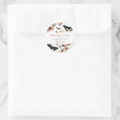 Zachte Bloem Vlinders Ronde Sticker (Tas)
