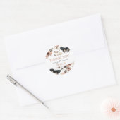 Zachte Bloem Vlinders Ronde Sticker (Envelop)
