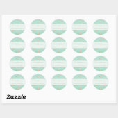 Zachte bloemblaadjes Peach & Aqua Ronde Sticker (Vel)