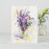 Zachte Bloemcompositie – Handgeschilderd Kaart (Staand voorkant)