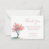 Zachte Bloemen Cottage Sympathie Dank u kaart Notitiekaartje (Voorkant)