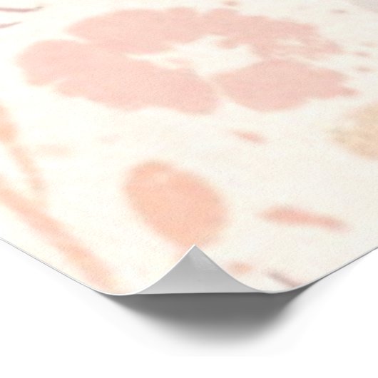 Zachte Bloemen Custom Baby Naam Art Poster (Hoek)