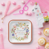 Zachte bloemen Dragonflies Romantisch Vrijgezellen Papieren Bordje (Feest)