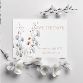 Zachte bloemen elegante bewaar de datum save the date