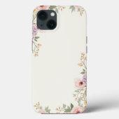 Zachte Bloemen Elegantie iPhone Case (Achterkant)