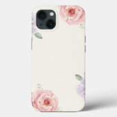 Zachte Bloemen Elegantie iPhone Case (Achterkant)