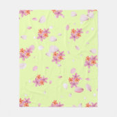 Zachte Bloemen Fleece Deken – Alle maten (Voorkant)