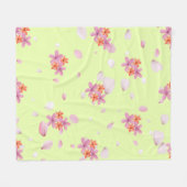 Zachte Bloemen Fleece Deken – Alle maten (Voorkant (Horizontaal))