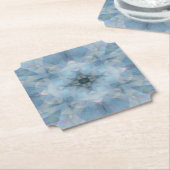 Zachte bloemen kartonnen onderzetters (Gekanteld)