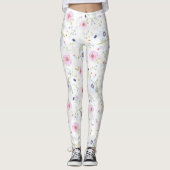 Zachte bloemen | Leggings voor aangepaste Mode (Voorkant)