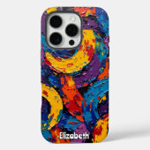 Zachte Bloemen op Blauwgroen Case-Mate iPhone Case (Achterkant)