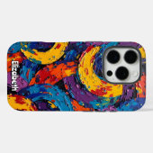 Zachte Bloemen op Blauwgroen Case-Mate iPhone Case (Achterkant (horizontaal))