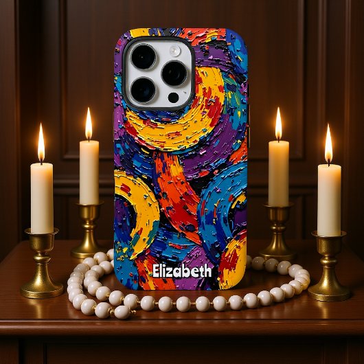 Zachte Bloemen op Blauwgroen Case-Mate iPhone Case