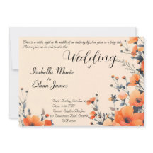 Zachte bloemen romantische bruiloft uitnodiging on