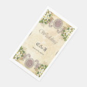 Zachte bloemen servet (Hoek)