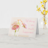 Zachte Bloemen Verjaardagswensen Kaart (Gele Bloem)