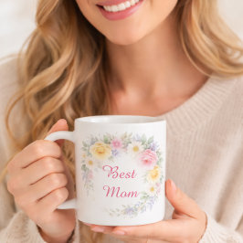 Zachte bloemen voor mama koffiemok