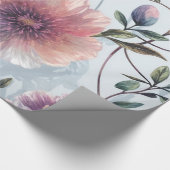 Zachte Bloemen Waterverf Gift Wrap Cadeaupapier (Hoek)