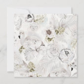 Zachte Bloemen Winter Open Huis Plein Kaart (Achterkant)