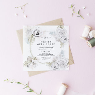 Zachte Bloemen Winter Open Huis Plein Kaart