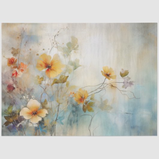 ZACHTE BLOEMENDECOUPAGE TISSUEPAPIER (Voorkant)