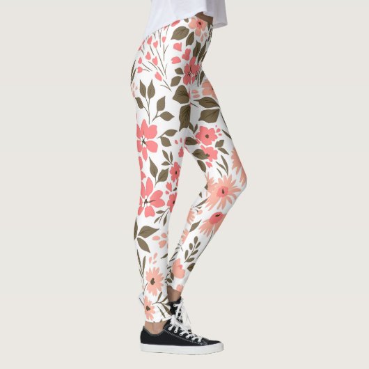 Zachte Bloemendromen Leggings (Rechts)